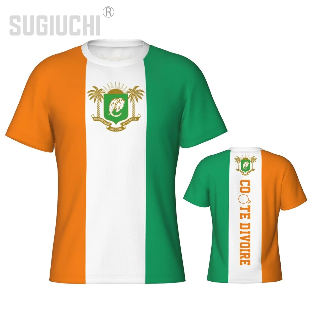 Tight Sports T-shirt Cote D'Ivoire Flag Ivorians 3D For Men Women Tees jersey Clothes Soccer Football Fans Patriotic T shirt