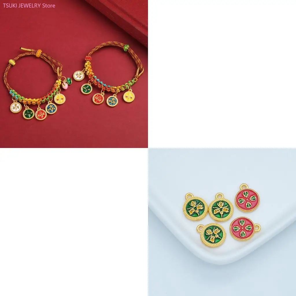 

62KE 5 Pieces Sturdy Crafting Accessory Five Way God of Wealth Pendant for Personalize Jewelry Projects and Everyday Wear