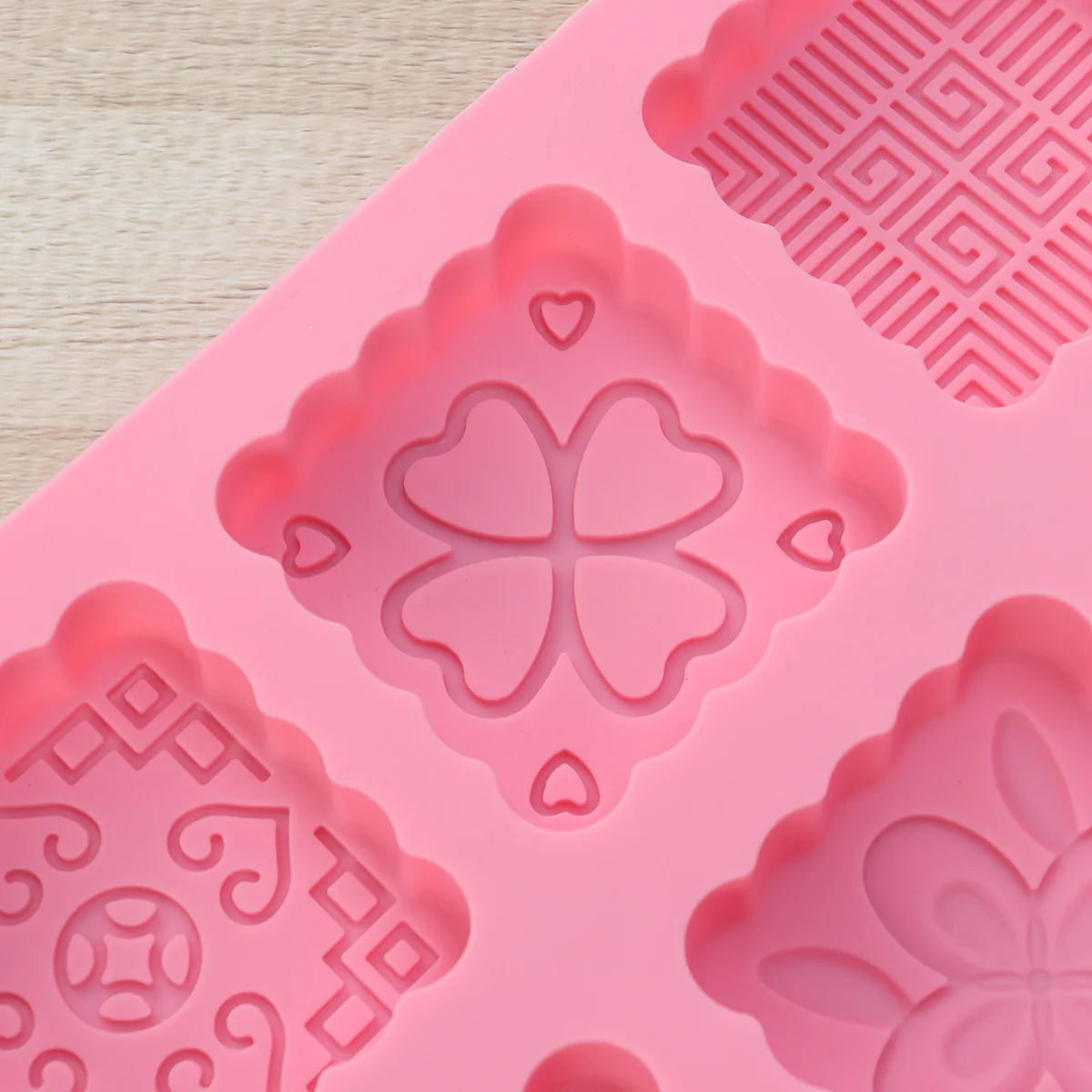 

2Pcs Pink Mooncake Mould Flower Silicone Baking Mold Reusable Nonstick for Homemade Mooncake Festival Store