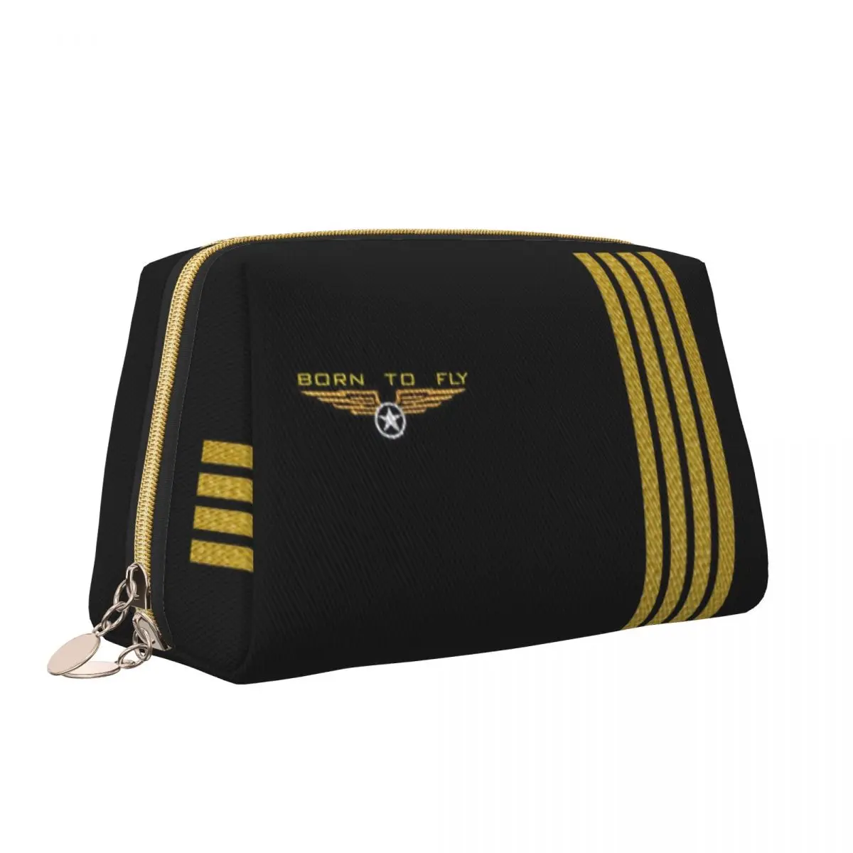 Born To Fly Flight Pilot Cosmetic Bag Women Large Capacity Flying Aviation Aviator Makeup Case Beauty Storage Toiletry Bags