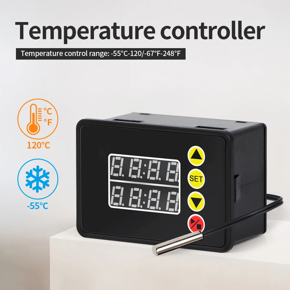 

ZFX-G3051 Temperature Controller AC110-220V Controller LCD Display Thermostat Microcomputer Temp Control for Heating Cooling