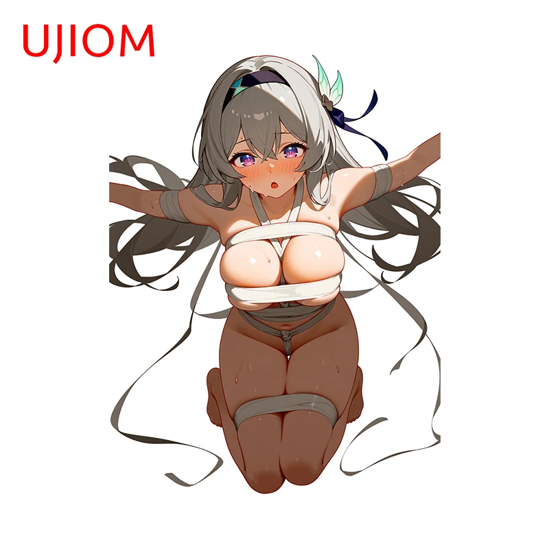 UJIOM 13cm X 9.8cm NSFW Firefly Honkai Star Rail Huge Breast Wall Stickers Girl with The Bandage Decal Personality Bedroom Decor