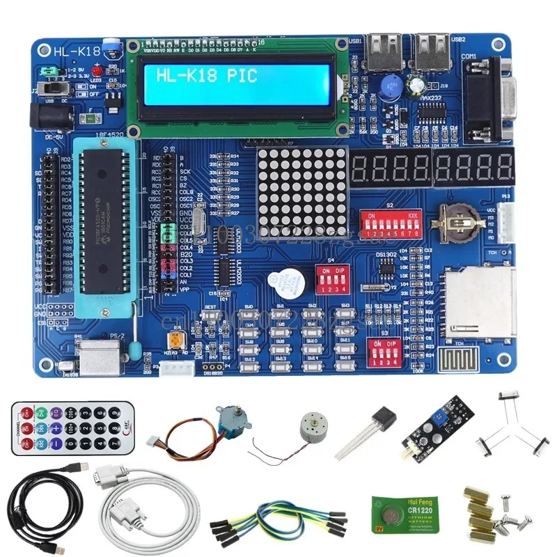 pic development board PIC18F4520 microcontroller learning board HL-K18 experimental board, integrated kit2 simulator