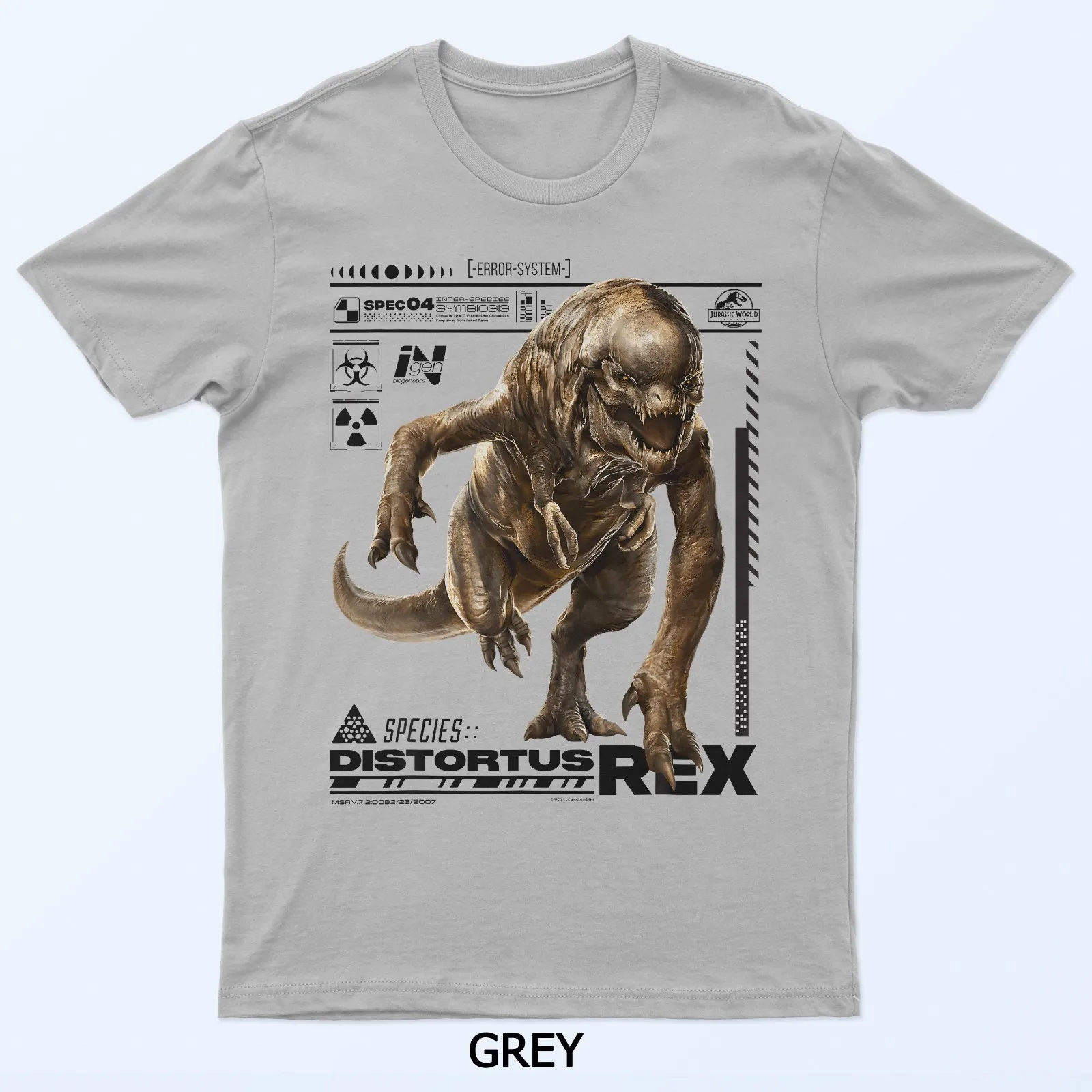 Jurassic World Rebirth Distortus Rex Ingen Species File T-Shirt