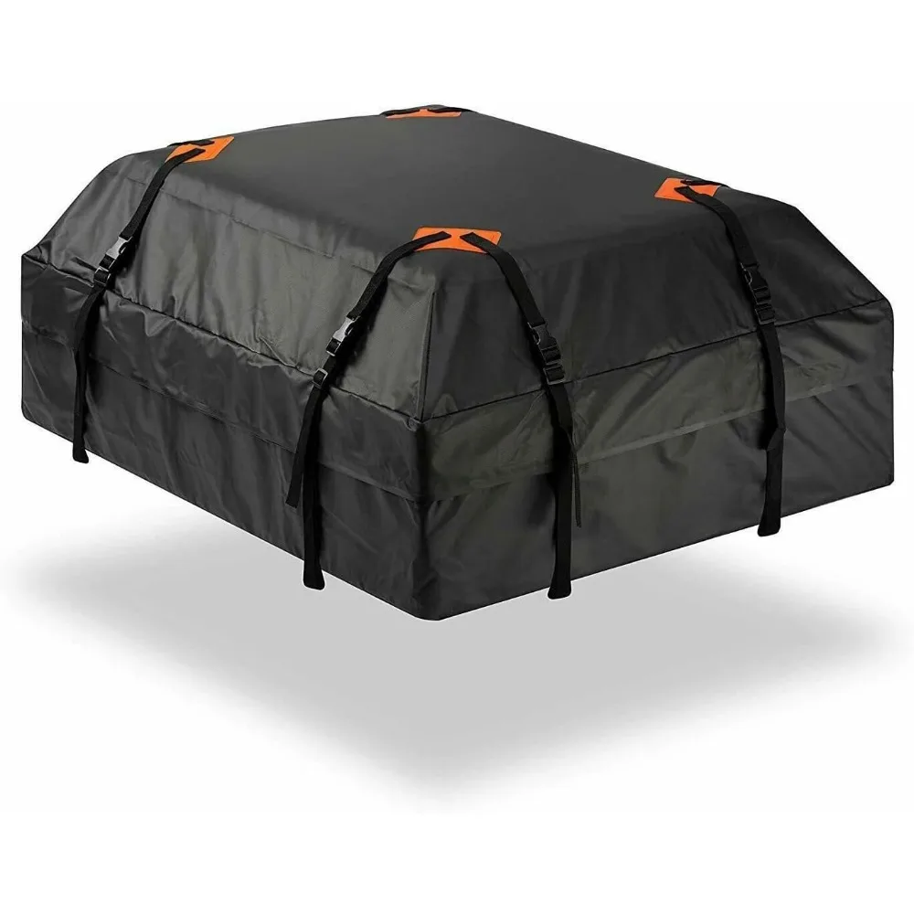 

Durable Roof Top Waterproof Cargo Bag -Classic Black 15 Cubic Feet Premium Quality Universal Waterproof Fold-able Leak Proof Tr