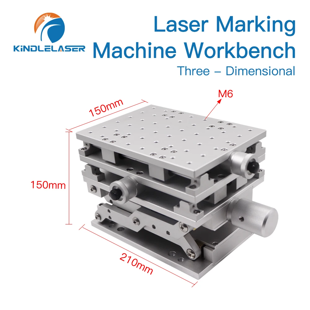 KINDLELASER 3D Laser Marking Machine Workbench XYZ Axis 210x150x150mm Height 150-275mm for Fiber Laser Machine Machine