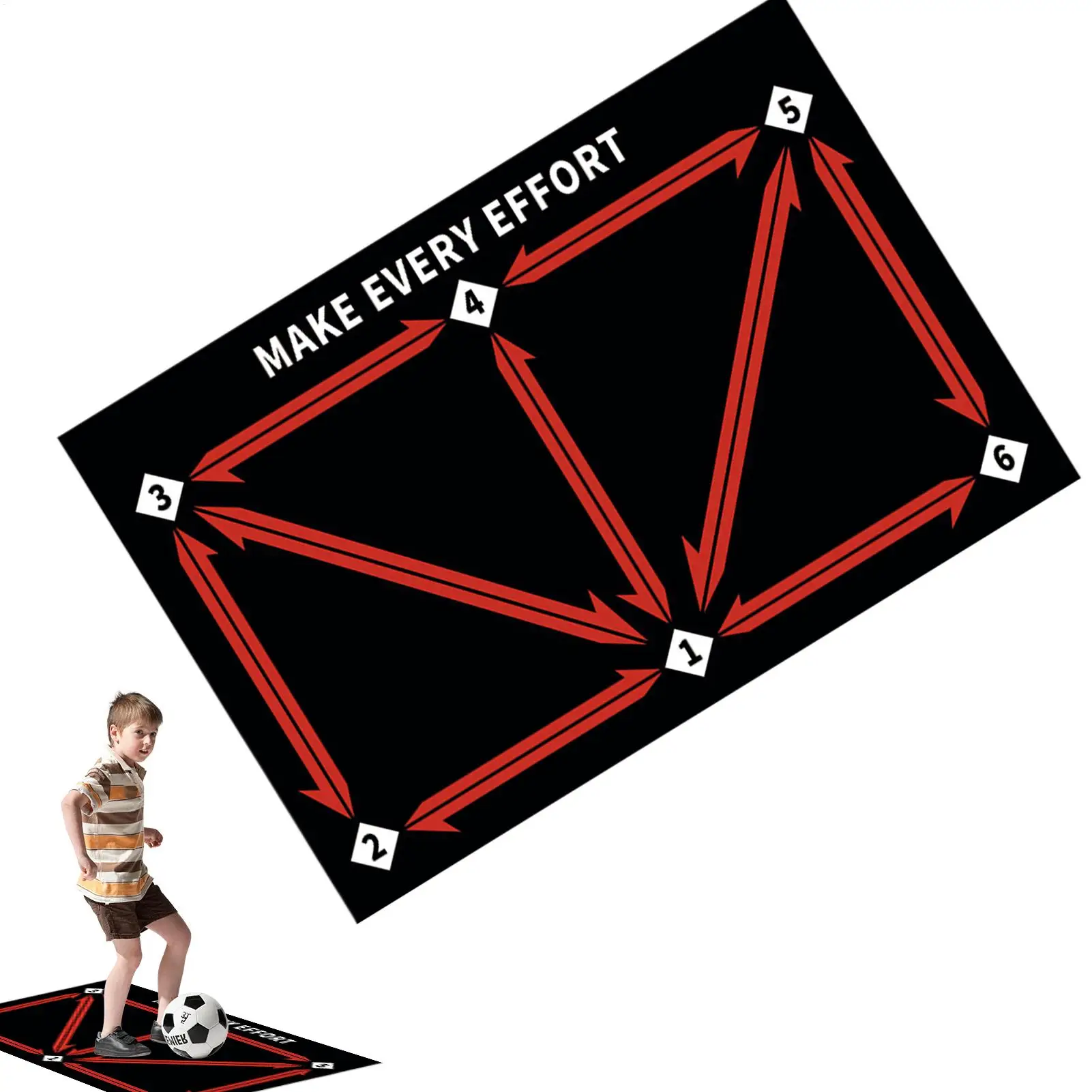 

Soccer Footstep Training Mat Footstep System Training Blanket Silent Soccer Practice Equipment for Boys Girls Improve Speed