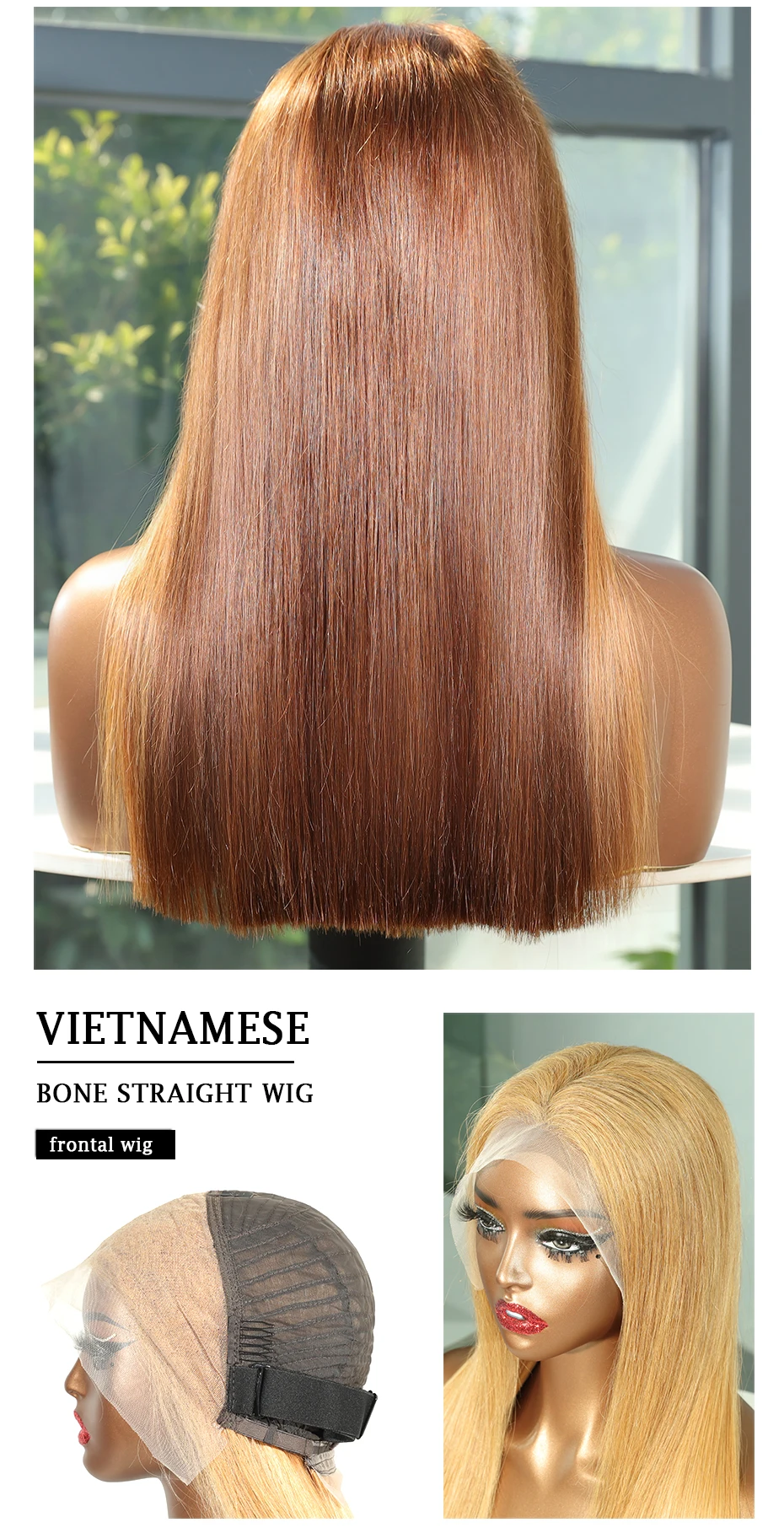 15A 13x4 Rohes Vietnamesisches Super Double Drawn Bone Straight Perücke Aschblonde Echthaarperücke 300 250% Dichte Gefärbte Lace Frontal Perücke – Detail 6