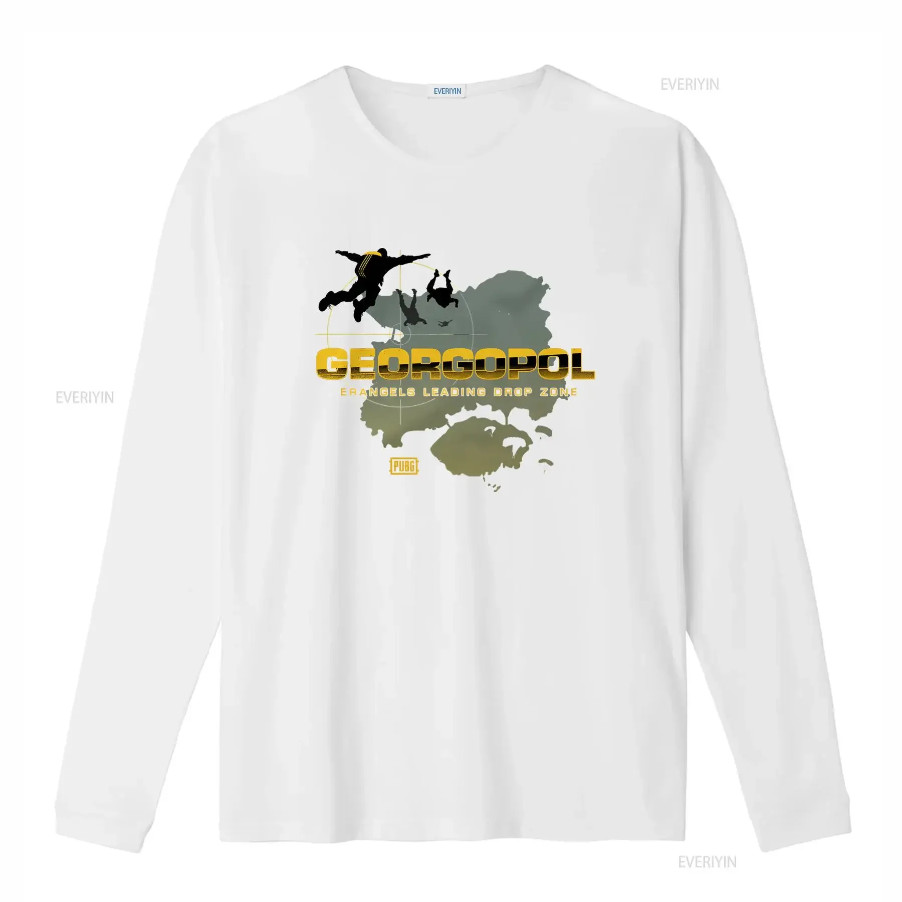 PUBG Player Unknown Battleground Mens T Shirt Georgopol Skydiving Pic Design Game Inspired vintage Washed streetwear graphic