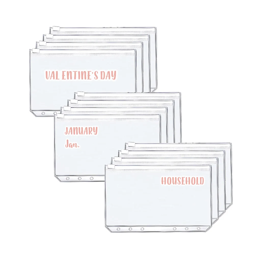 Cash Envelope Rose Gold Binder Sticker Multi-function Label Labels Compact Budget Portable Small Daily Use Stickers