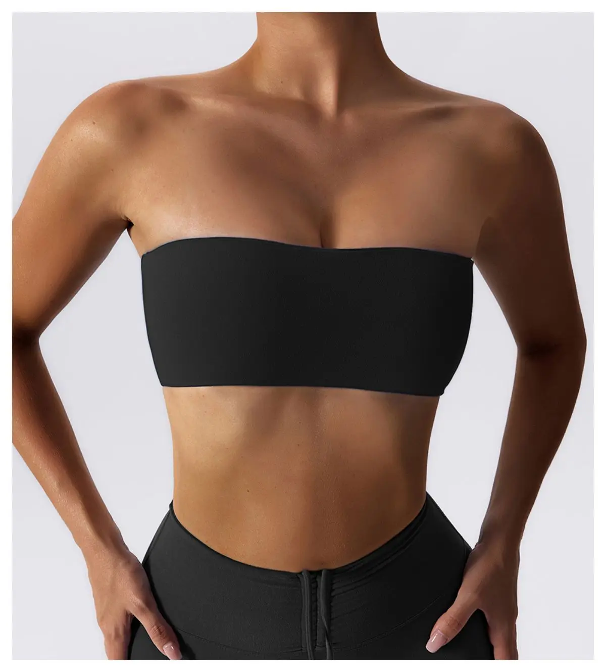 Sommer Trägerloser Sport-BH für Damen, Schnelltrocknende Yoga-Kleidung, Damen Tube Top Fitness Brustwickel-Unterwäsche, Workout-BH für Frauen – Detail 20
