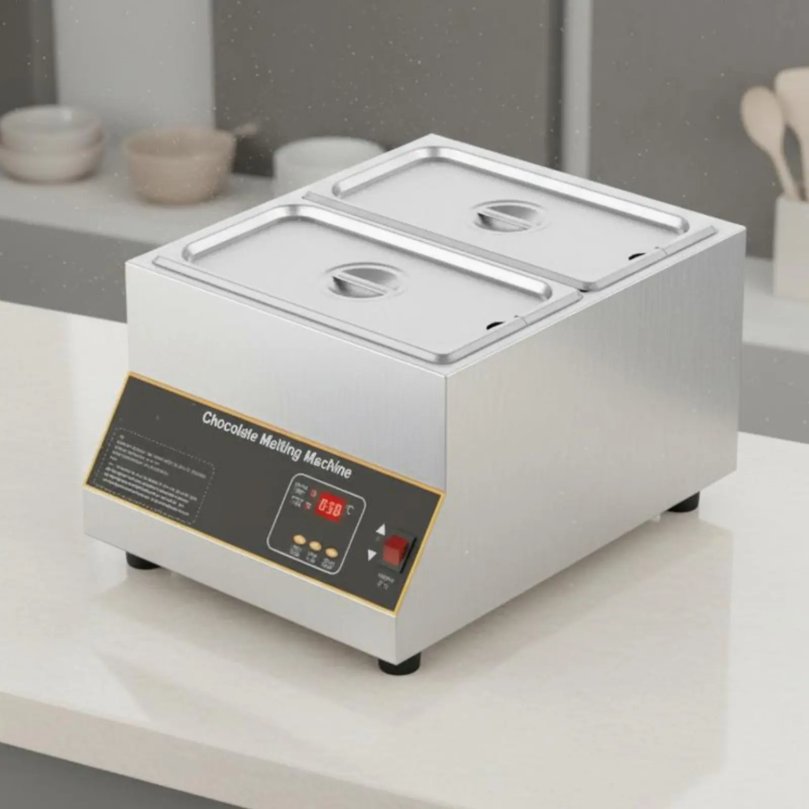 

Hot Air Chocolate Melting Machine Water-Free Needed Dry Heat Chocolate Melter Food Heating Equipment Easy to Use Kitchen