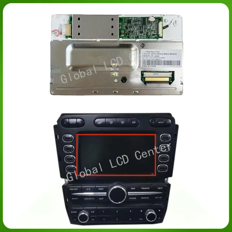 Original 7.2 inch LTE072T-4404-3 LTE072T-4407-1 LTE072T-4408-1 LCD Screen Panel Display for Bentley Flying 2006-2012