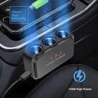High Power Truck Converter QC3.0 Fast Charge Three-Way Car Lighter Splitter Charger USB Quick Charge One-To-Three Adapter