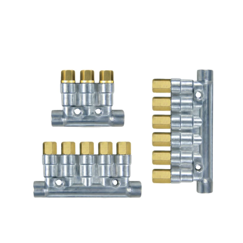 Positive displacement adjustable oil distributor - high - pressure lubrication fitting for machining centers (2/3/4/5 positions)