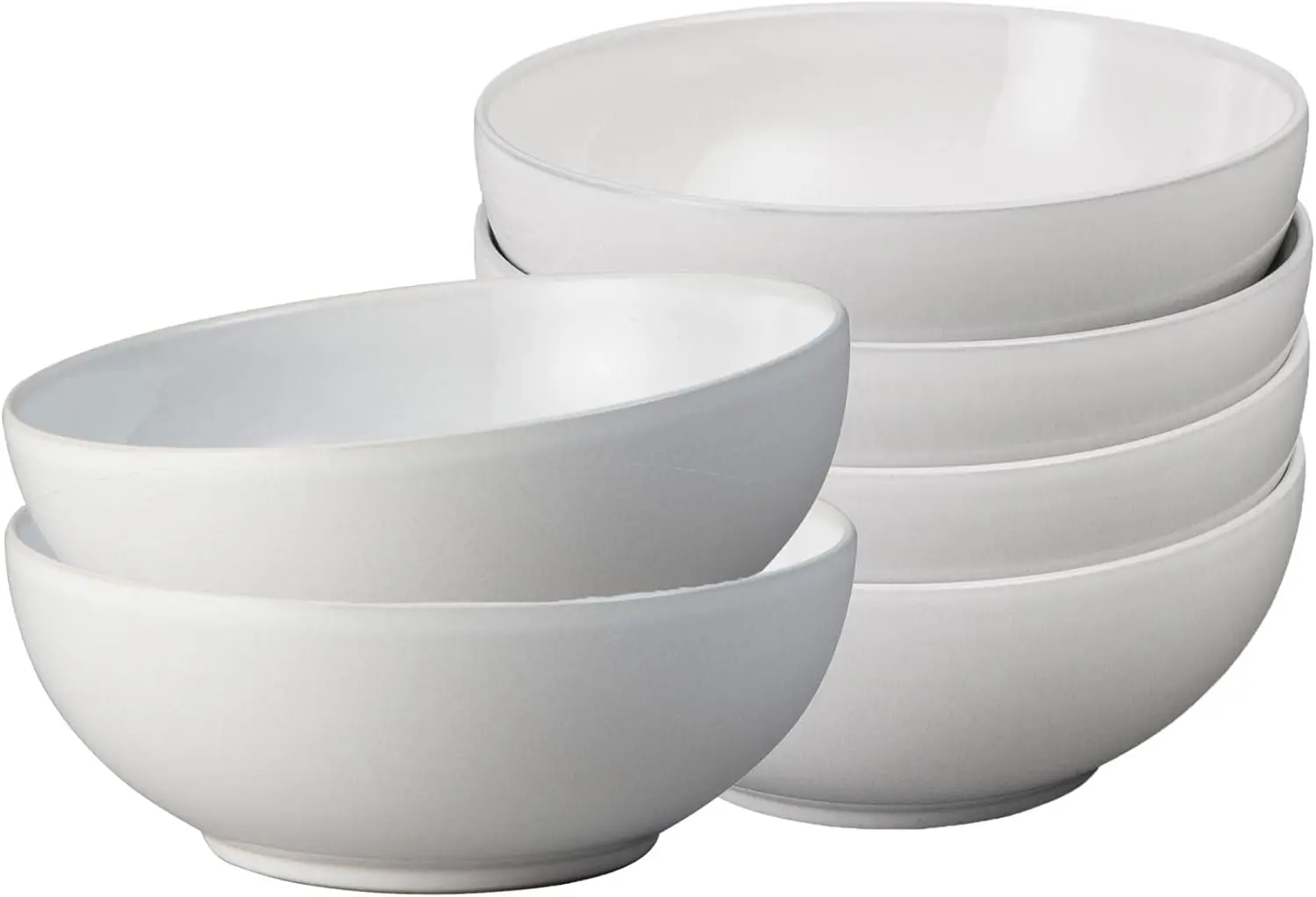 

Elements Stone White Coupe Cereal Bowls Set of 6 - Dishwasher Microwave Safe - Scratch Chip Resistant - Ceramic Stoneware Soup B
