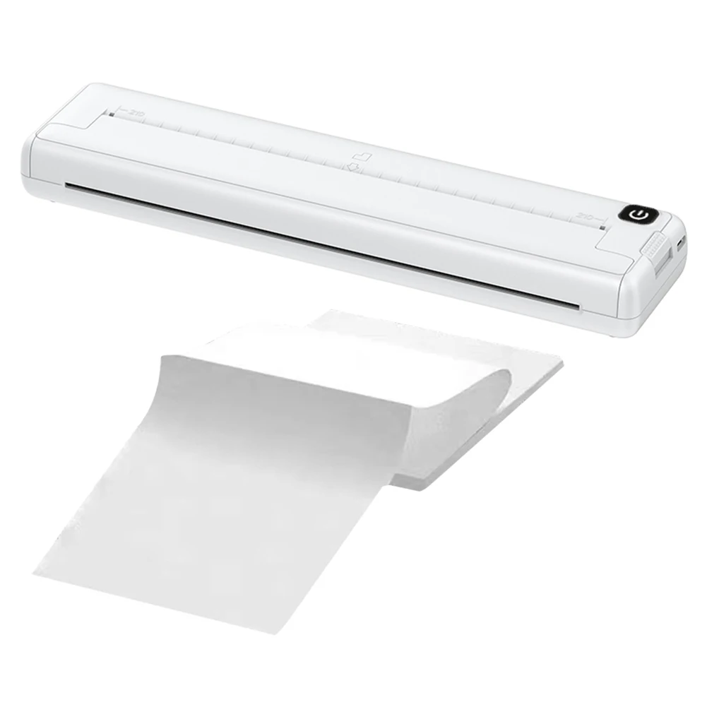 Wireless A4 Thermal Printer Inkless Pocket Photo Document Printer Bluetooth-compatible Portable Thermal Printer Easy To Use