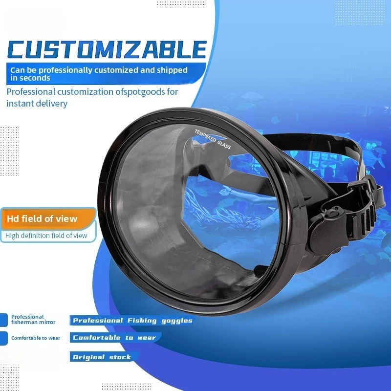 

Зеркало для дайвинга, очки для рыбалки, большая оправа, HD бесплатная маска для дайвинга, оборудование для плавания для взрослых, подводное плавание для рыбаков