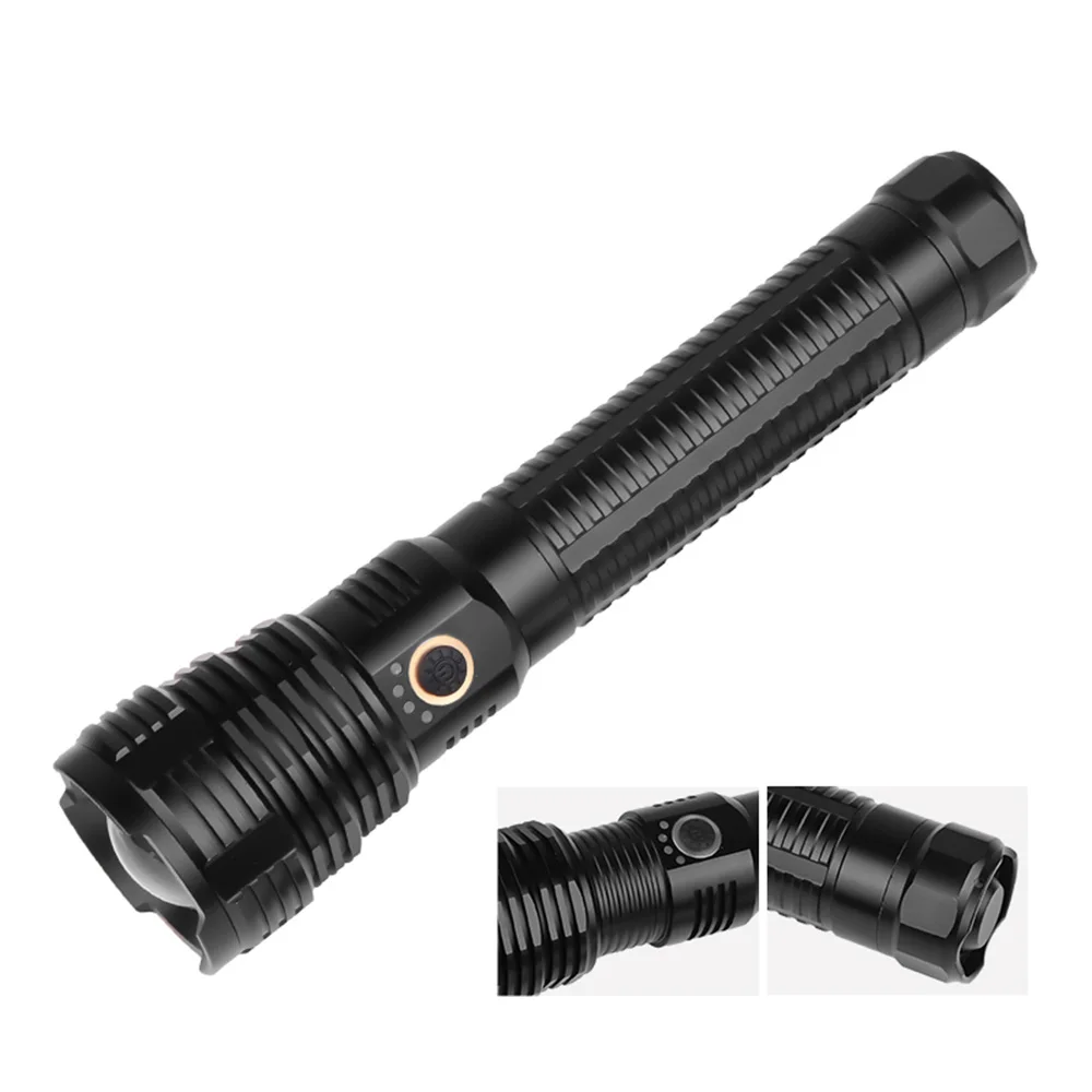 High Power Led Zoom Flashlight USB Rechargeable Torch Light Long Shot Ultra Powerful Flashlight for Outdoor Camping Hiking Light