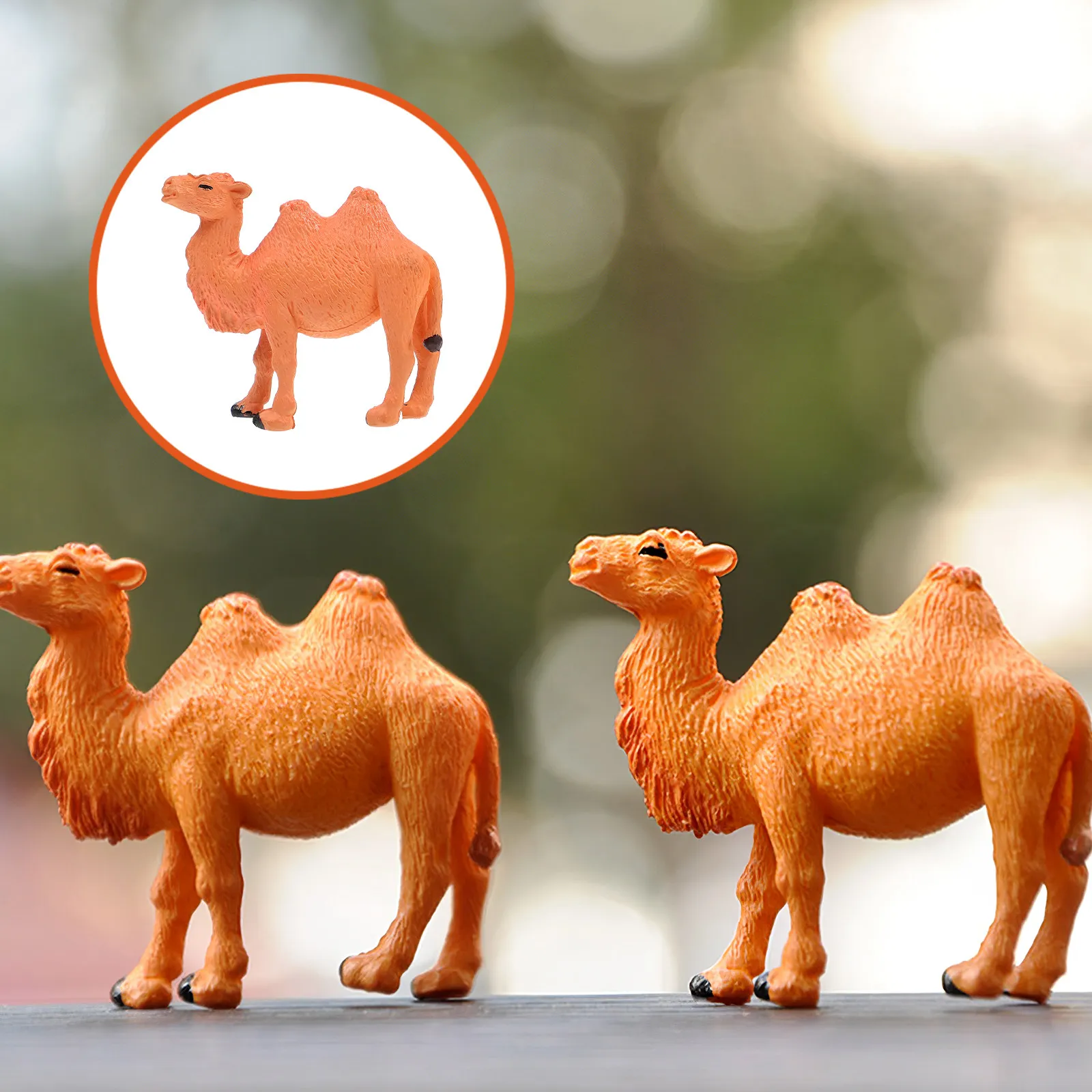 4Pcs Camel Simulation Animal Small Decorative Miniature Figures for Home Office Desk Preschool Kids Natural Science Education
