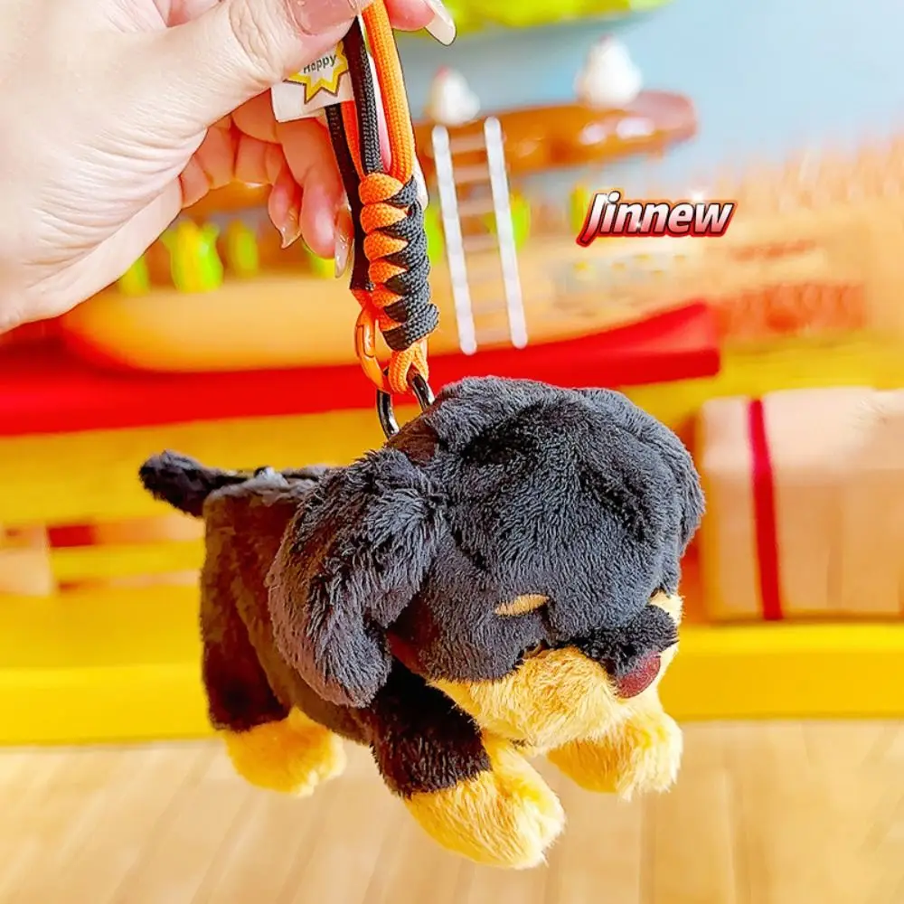 Nuovo cucciolo peloso cane bassotto portachiavi borsa creativa ciondolo cucciolo peloso portachiavi portamonete ciondolo cane di piccola taglia