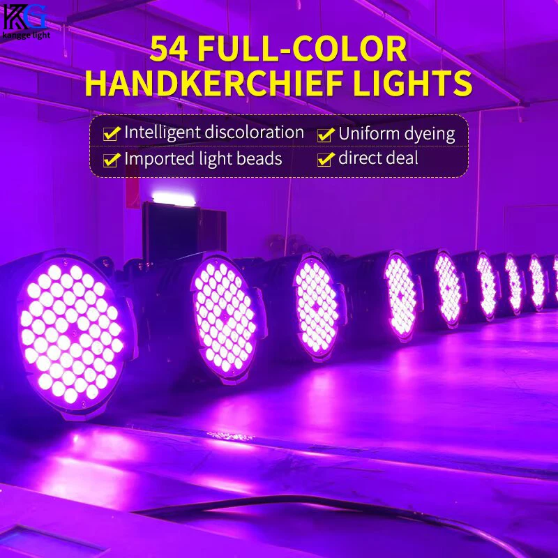 Wysokiej jakości kontroler DMX do oświetlenia parowego 54*3W, oświetlenie wypełniające LED Full Color na wesela, oświetlenie sceniczne, oświetlenie ambientowe do barów, klubów, KTV