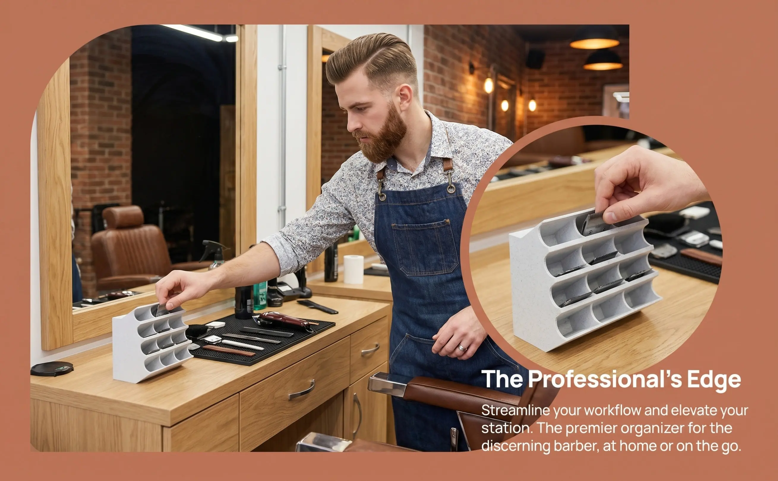 12-Slot Razor Blade Storage Box Compact Design for Bathroom Barber Salon Beard Clipper Blade Organizer Multi-Compartment