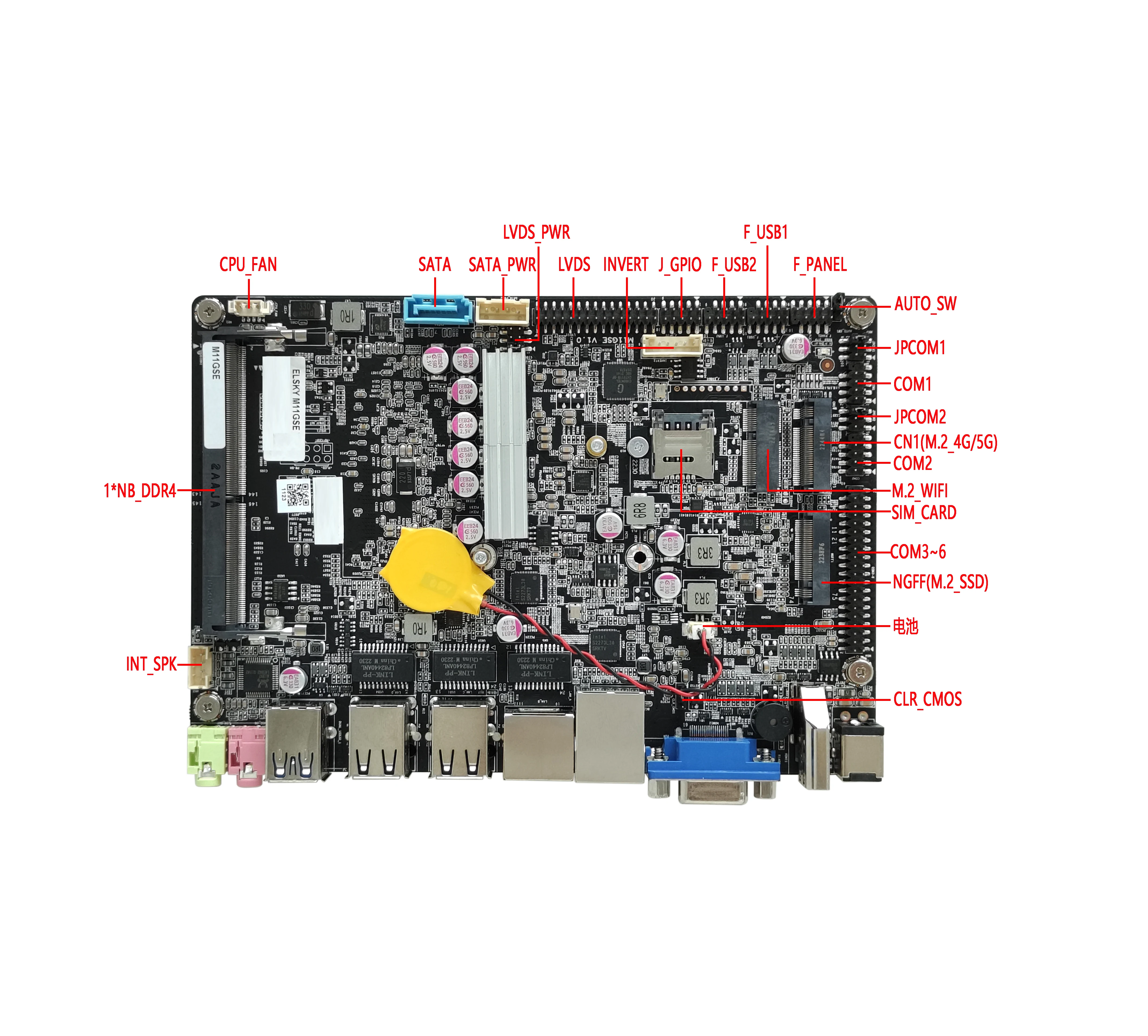 New Motherboard Cpu Combo 11th Tiger Lake CPU I3-1115G4 I5-1135G7 I7-1165G7 Supports 4K Resolution Windows 11 TPM2.0