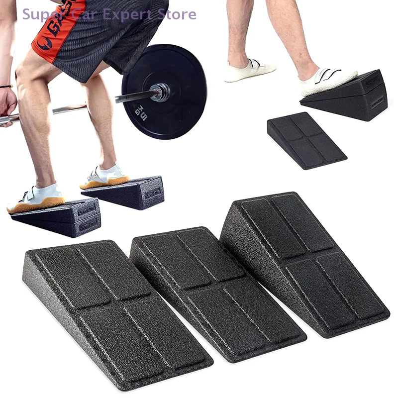 

3pcs Deadlift Wedge Calf Stretcher Slant Board Strength For Squat Deadlift Squat Wedge Block Adjustable Non-Slip Squat Ramp