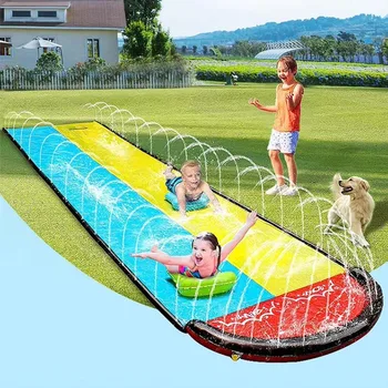 Hinterhof Outdoor Wasser Spray Spielzeug Spielen Splash Aufblasbare Slip Rutsche Sommer Streuen Wasser Splash Spielzeug Spiel Aufblasbare Wasser Rutsche