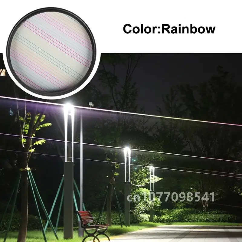 Walkingway Streak Filters Blue Rainbow Colorful Star Line Streak Flare lens Filter 49 52 55 58 62 67 72 77 82MM Camera Filter