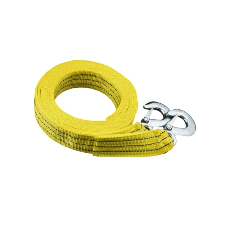 C7AC Tow Line with Metal End Clasps 400 for Vehicles, Polypropylene Pull Gear for Temporary Towing and Trunk Storage