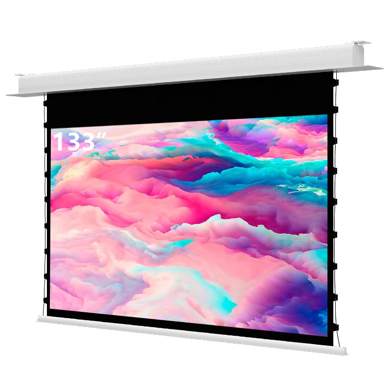 

Hot Product 133 Inch 3D Titanic HD 8K Hidden In Ceiling ALR Motorized Projector Screens