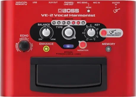 VE-2 Vocal Harmonist Portable Battery Powered High Quality Reverb/Delay Suitable for Concert Stage and Street Performance