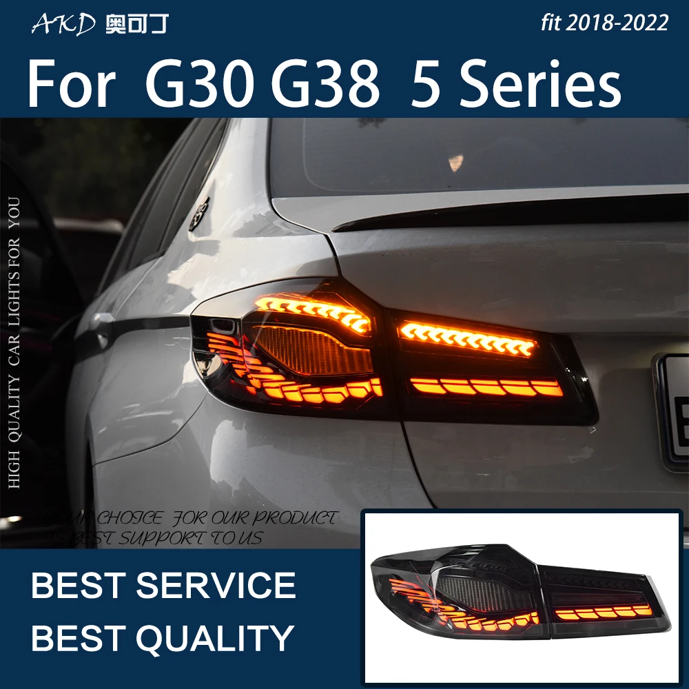 

Car Lights for BMW G30 G38 2018-2022 5 Series LED Auto Taillight Assembly Upgrade Dragon Scales Design Signal Lamp Accessories