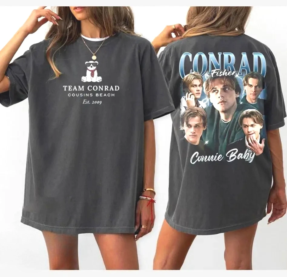 Team Conrad Bootleg Comfort Colors Shirt Conrad Fisher T-Shirt The Summer Turned Pretty Shirt Cousins Beach Tee Movie Y2k Tee