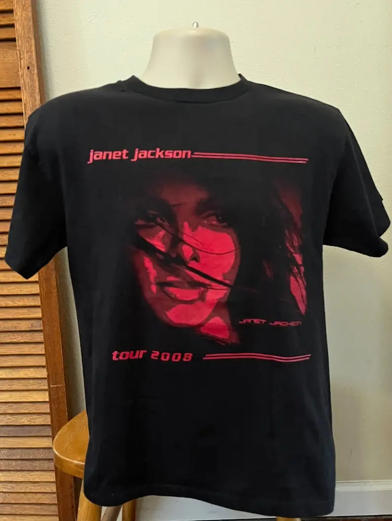 Authentic 2008 Janet Jackson Concert T shirt Adult Medium Alstyle Apparel Concert T shirts