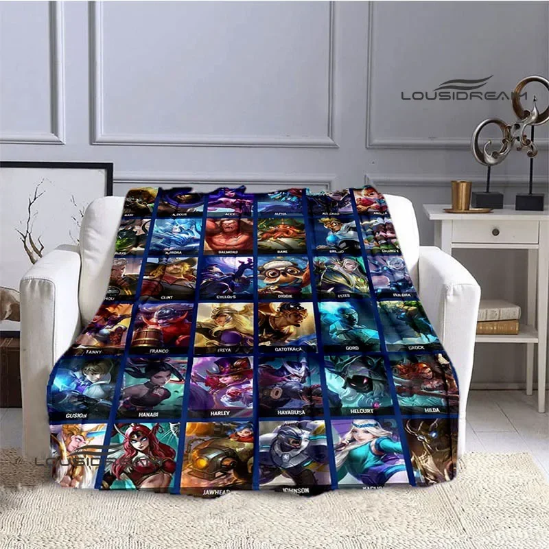 

Mobile Legends Bang Bang Cartoon Printed Blankets Fashion Warm Flange Blanket Home Travel Blanket Bed Linings Birthday Gift