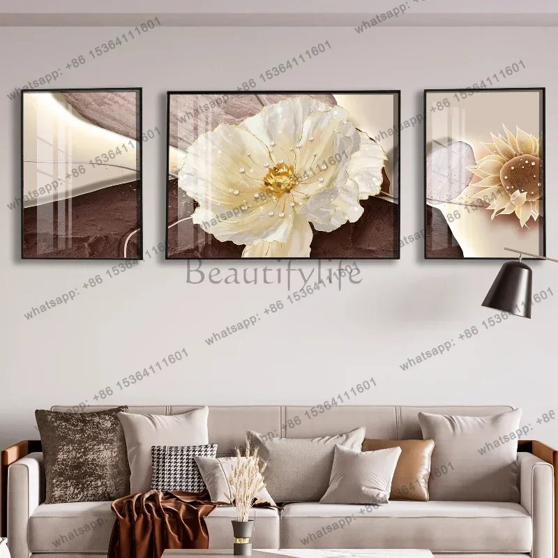 Home Decor Room Decoration Poster Wall Art Decor Posters Pictures Wall Cream Wind Triptych Mural