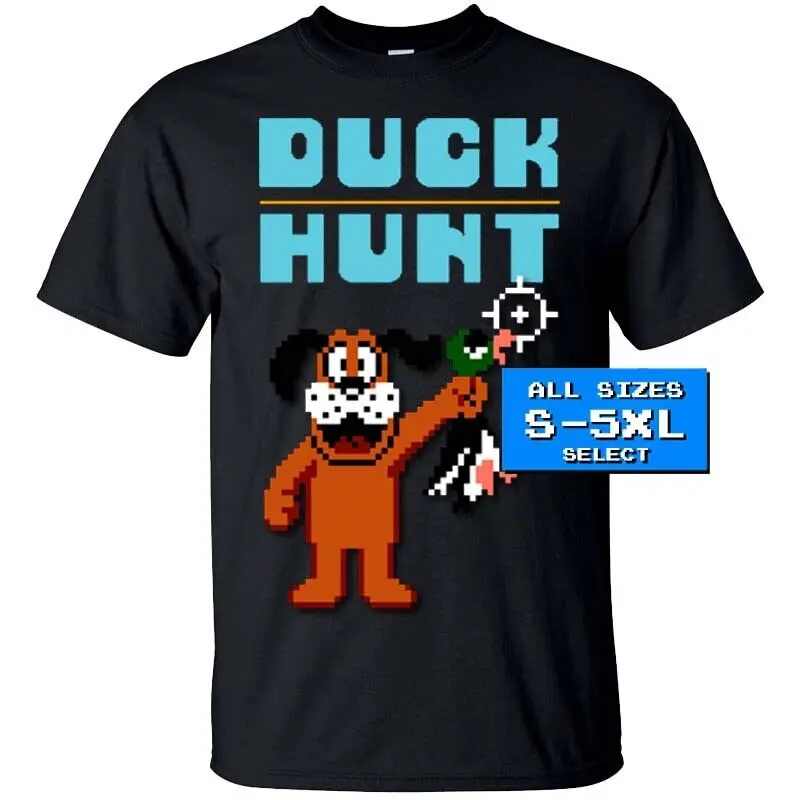 

Duck Hunt DOG NES game screen T Shirt BLACK all sizes S-5XL 100% cotton