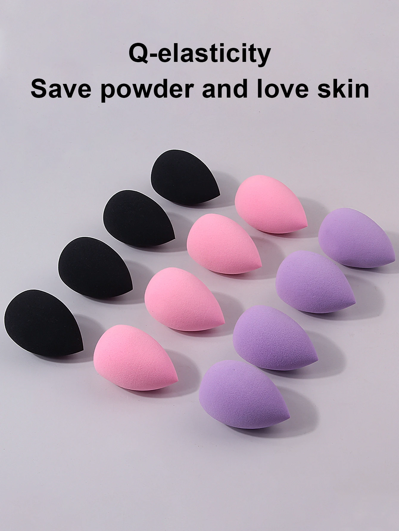 ฟองน้ำแต่งหน้าอเนกประสงค์ 12 ชิ้น ชุดฟองน้ำแต่งหน้าแบบไม่มีส่วนผสมของน้ำยาง ใช้ได้ทั้งแบบแห้งและแบบเปียก อุปกรณ์แต่งหน้า