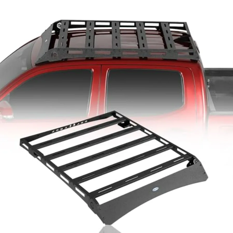 الصلب العارضة حامل سقفي سلة علوية ل 20052023 تاكوما 2nd 3rd الجنرال شاحنات لاقط الكابينة المزدوجة مثالية لتخزين الأمتعة وكاليفورنيا #1
