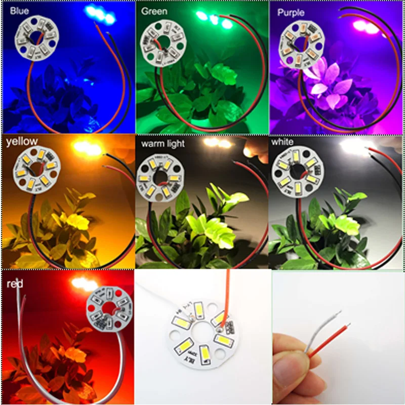 DC 5V USB puce LED perles Surface variable ampoule Transformation Source de lumière LED Dia 32MM 5730SMD 3W lumière couleur unique