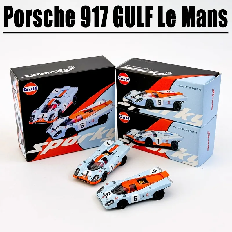 Sparky&Tiny 1/64 Porsche 917 GULF Le Mans Alloy Toy Motor Vehicle Diecast Metal Model Gifts