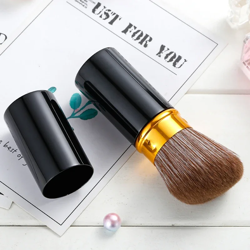 Powder/Blush Brushes New Retractable Single Soft Loose Powder Blush Brush Portable Beauty Cosmetic Tool brochas maquillaje