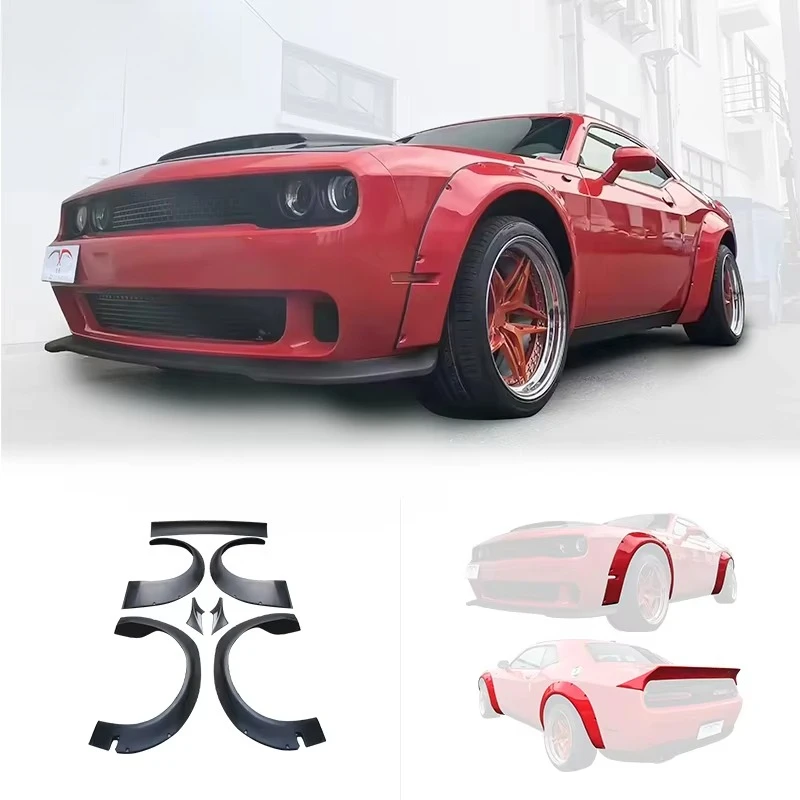 

Wide Body Kit For Dodge Challenger Body Kit Upgrade LB Wide Body Kit Carbon Fiber Wheel Arch Rear Spoiler Car Bumper