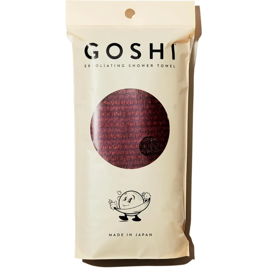 

Exfoliating Shower Towel RipResistant Exfoliating Washcloth for All Skin Types Brick Red Made in Japan