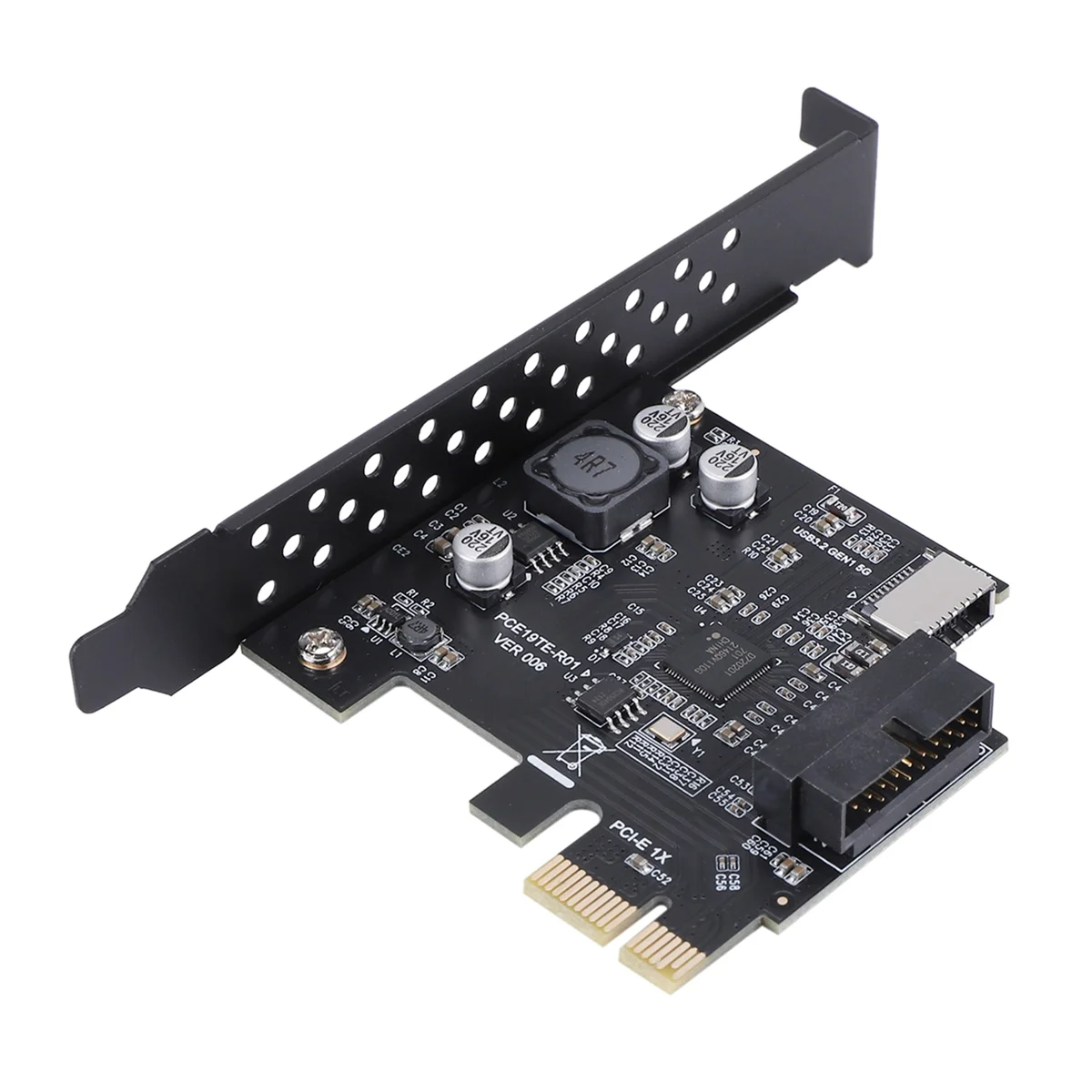 

ГОРЯЧАЯ ПРОДАЖА PCI-E 1X к USB 3.2 GEN1 5 Гбит/с 20-контактный разъем для передней панели (для разъема передней панели Type-C) Разъем для передней панели Riser Card