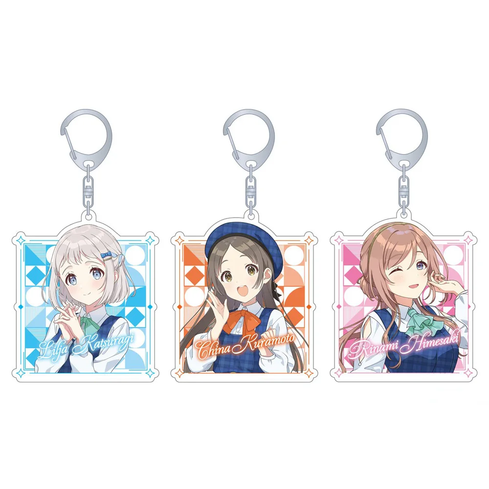 Loen Anime Peripheral Store THE IDOLM@STER Rinami Himesaki China Kuramoto Lilja Acrylic Keychain Pendant Ornamen Gifts About 6cm