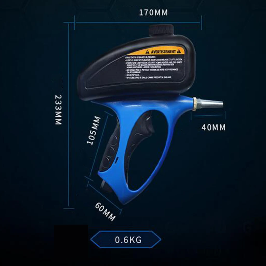 Portable Gravity Feed Sandblasting Handheld Cleaning